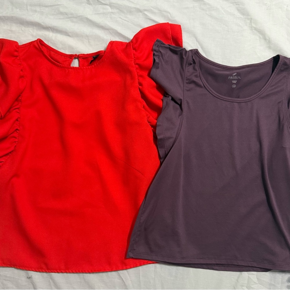 Free Fly Apparel Kids Red and Purple Tops